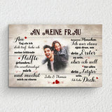 An meinen Schatz (an sie) - Paar-Leinwand