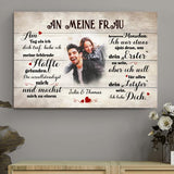 An meinen Schatz (an sie) - Paar-Leinwand