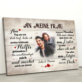 An meinen Schatz (an sie) - Paar-Leinwand