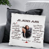 An meinen Schatz (an ihn) - Paar-Kissen
