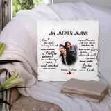 An meinen Schatz (an ihn) - Paar-Kissen