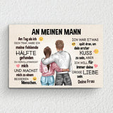 Emoji Love (an ihn - Zeichenstil) - Paar-Leinwand