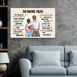 Emoji Love (an sie - Zeichenstil) - Paar-Leinwand