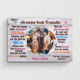 Liebe beste Freundin - Freunde-Leinwand