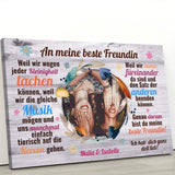 Liebe beste Freundin - Freunde-Leinwand