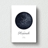 Sternenkarte - Familien-Leinwand