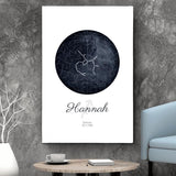 Sternenkarte - Familien-Leinwand