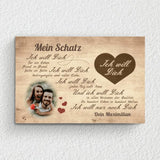 Ich will dich (Bildupload) - Paar-Leinwand