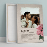 Definition Liebe - Paar-Leinwand