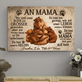 Mama Bär - Eltern-Leinwand