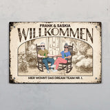 Willkommen - Outdoor-Türschild