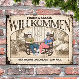 Willkommen - Outdoor-Türschild