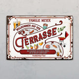 Willkommen auf der Terrasse - Outdoor-Türschild