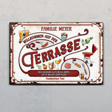 Willkommen auf der Terrasse - Outdoor-Türschild