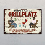 Unser Grillplatz - Outdoor-Türschild