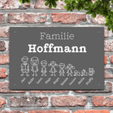 Strichmännchenfamilie - Eingangs-Türschild