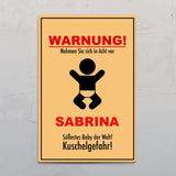Kuschelgefahr - Indoor-Türschild