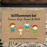 Personalisierte Fussmatte 70x50cm Willkommen mit Namen von Love & Faith