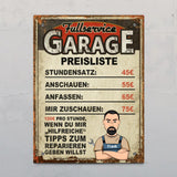 Meine Garagenregeln - Heimwerker-Türschild