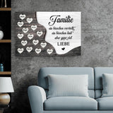 Familie im Herzen - Familien-Leinwand