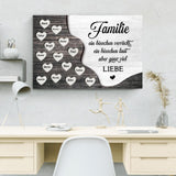 Familie im Herzen - Familien-Leinwand