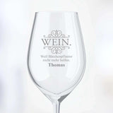 Wein hilft - Freunde-Weinglas
