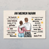 An meinen Schatz (an ihn - Emoji) - Paar-Poster