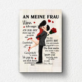 Mein Happy End (an sie - Zeichenstil) - Paar-Leinwand