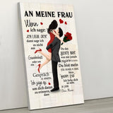 Mein Happy End (an sie - Zeichenstil) - Paar-Leinwand