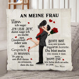 Mein Happy End (an sie - Zeichenstil) - Paar-Kissen