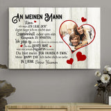 Mein Happy End (an ihn - Herzbild) - Paar-Leinwand