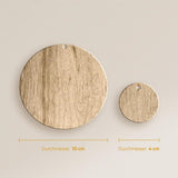 Personalisierte Eichen-Holzdeko im Größenvergleich graviert von Love & Faith