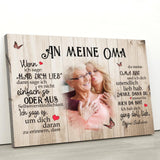 An meine Oma - Großeltern-Leinwand