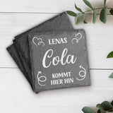 Getränke - Familien-Schieferuntersetzer