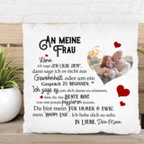 Mein Happy End (an sie - Herzbild) - Paar-Kissen