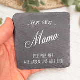 Zu Tisch - Familien-Schieferuntersetzer