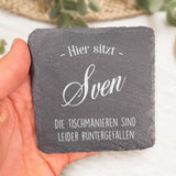 Zu Tisch - Familien-Schieferuntersetzer