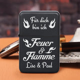 Feuer und Flamme - Paar-Benzinfeuerzeug