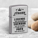 Papa seit - Eltern-Benzinfeuerzeug