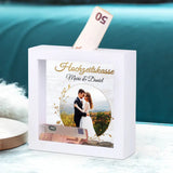Hochzeitskasse - Paar-Holzspardose