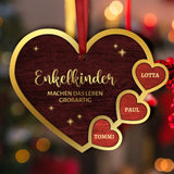 Enkelkinder - Großeltern-Herzen Ornament