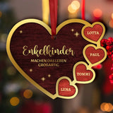 Enkelkinder - Großeltern-Herzen Ornament