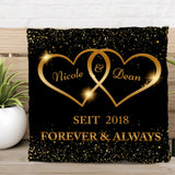 Goldene Herzen - Paar-Kissen