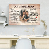 An unsere Mama - Eltern-Leinwand