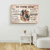 An unsere Mama - Eltern-Leinwand