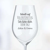 Jeden Tag - Paar-Weinglas