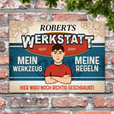 Personalisiertes Türschild mit Druck für Heimwerker Für Macher – Motiv 8