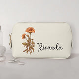 Deine Blume - Individuelle PU Kosmetiktasche