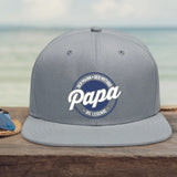 hellgraue Snapback Cap für Papa personalisiert von Love & Faith
