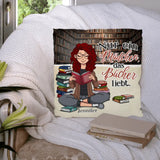 Buchmädchen - Freunde-Kissen